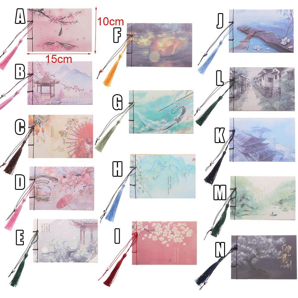 Office Supplies Vintage Painting Retro Chinese Style Notebook Planner Book Blank Notepad Weekly