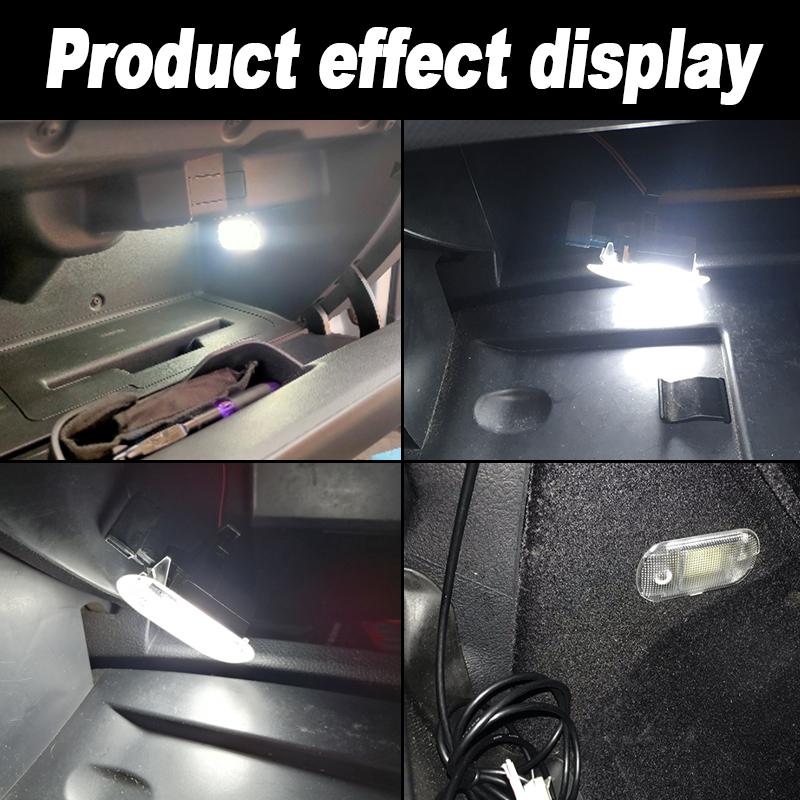 1PC/2PCS For Skoda Yeti Superb Octivia Fabia White 12V LED Glove Box Light Storage Compartment Bulbs OEM# 1J0947301/1J0947311