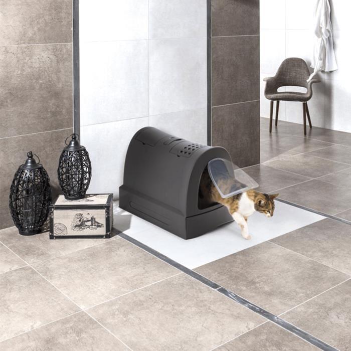 Maison De Toilette - Imac - ZUMA - Noir - Bac À Litière - Avec Tiroir - Pour Chats
