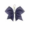 Shiny Leather Bow Keychain with Rhinestones - Fashionable Gift Charm