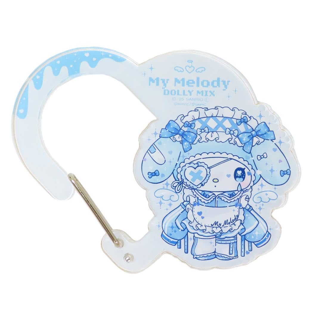 My Melody & Kuromi x DOLLY MIX My Melody Акриновый карабин-сердце