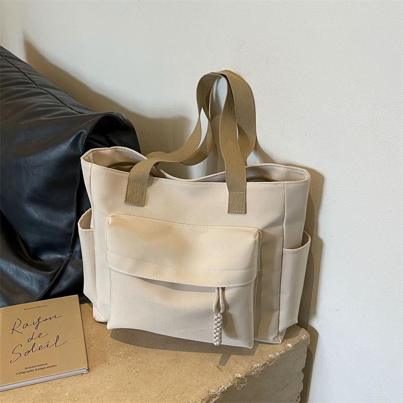 Canvas Bag Women's Shoulder Bag Large Capacity Commuter Tote Bag