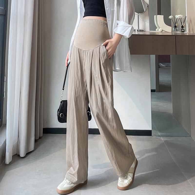 2026 Summer Maternity Wide-Leg Belly Support Pants Large