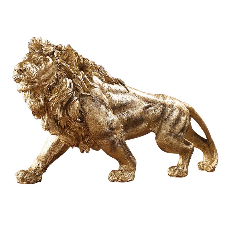 Atmospheric Lion Resin Ornament Home Office Wine Cabinet TV Cabinet Model Room Decoration Crafts Ornament