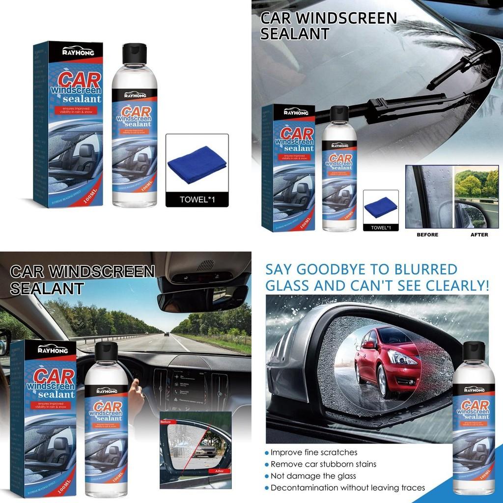 Rayhong Automotive Windshield Sealant Premium Windshield Cleaner Anti Fog And Water Resistant 100ml With Towel