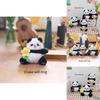 Adorable Panda Plush Keychain Toy With Cute Sounds Perfect For Backpacks And Accessories