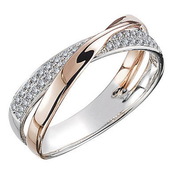 2PCS Simple X-shaped Rings for Women Wedding Engagement Jewelry