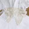 Vintage Shawl O-Neck Doll Fake Collar Shirt Women Hollow Crochet Lace False Collar Detachable Woman Half Shirt Faux  Col