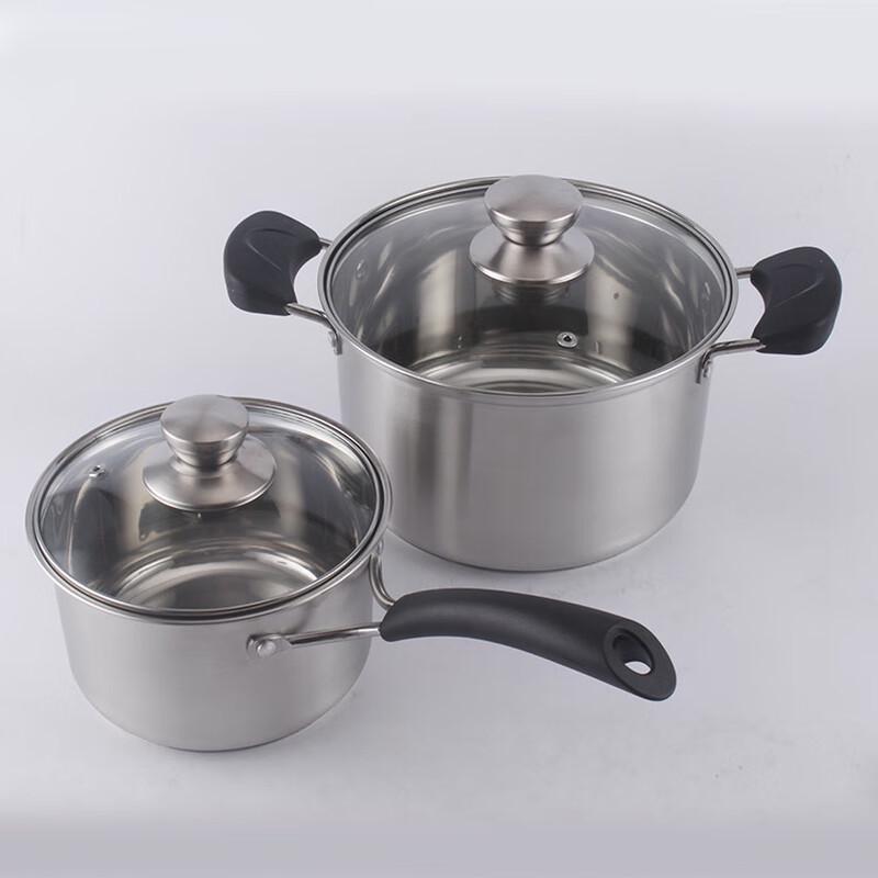 ZISIZ Stainless Steel Single Handle Soup Pot