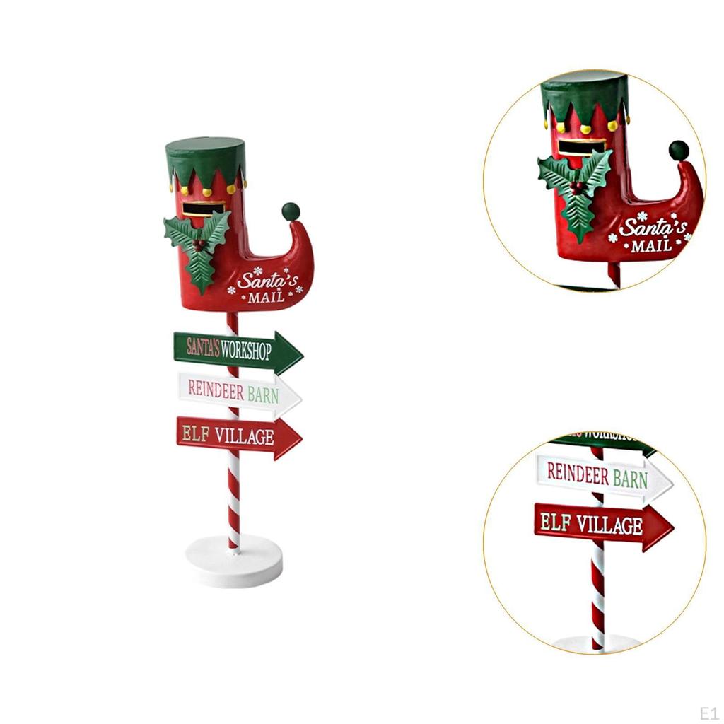 Christmas Mailbox Decoration Ornament Home Furnishing Xmas Iron Art
