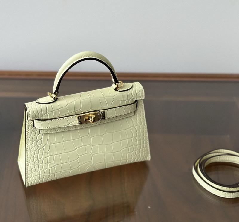 New Leather Handbag Bag, High-gloss Crocodile Pattern Second-generation Hand Carry Mini Shoulder Women's Bag