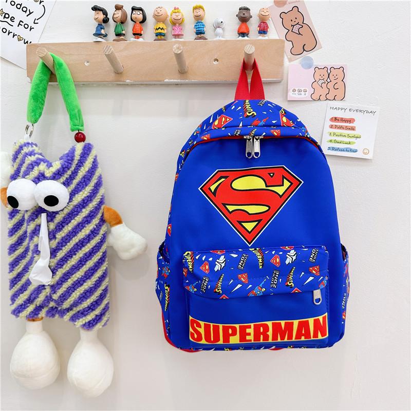 Mario Stitch Batman Backpack Oxford School Bag Handbag Student Kids Gift