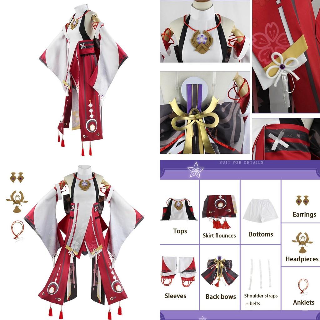 Yae Miko Guuji Yae Cosplay Costume Uniform Outfits For Halloween
