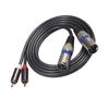 Male To XLR Male Audio XLR Conversion Interface Patch PVC for Audio Microphone Adapter, Cable, Cable, Approx. 1.5M Length, Cable, Cord, 2-Row Wire,