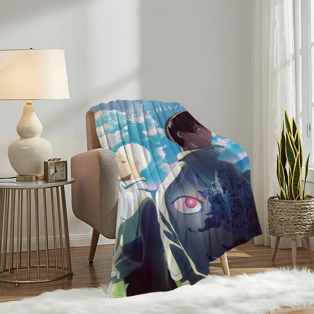 Anime T-The Summer Hikaru Died Blanket Blanket for Couch Sofa Travel Home Hiking Picni Bed Beding Flannel Blanket Birthday Gift