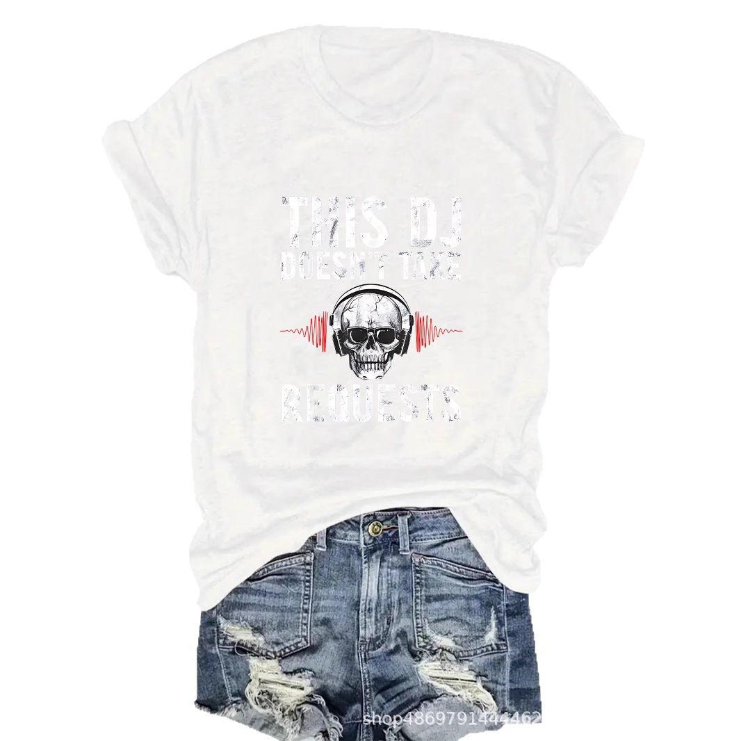 

Женская модная футболка с круглым вырезом для международной торговли Small белый