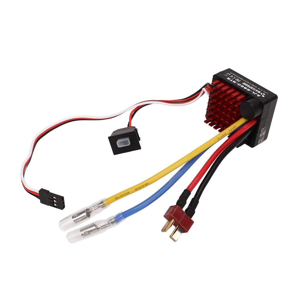 AJL 6860 RTR RC Car Brushed ESC 60A Waterproof Electronic Speed Controller for 110 RC Car Boat