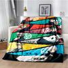 J-Jujutsu Kaisen Cartone Animato Anime Plaid Coperta Bambini Super Morbida per Divano Viaggio Divano Picnic Coperta in Flanella Regalo di Compleanno