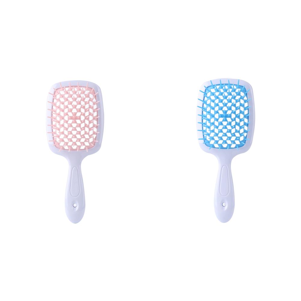 Puszysty grzebień do modelowania, siatkowy grzebień fryzjerski, wygładzający włosy, grzebień w kształcie plastra miodu, plastikowy grzebień do masażu, suchy i mokry, pusty grzebień