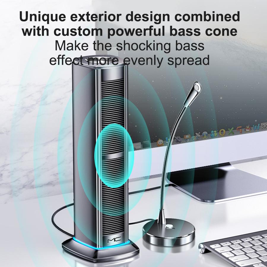 Kompatybilny z Bluetooth głośnik do komputera stancjonarnego Subwoof Mini przenośny inteligentny głośnik bezprzewodowy Soundbar potężny bas kino domowe