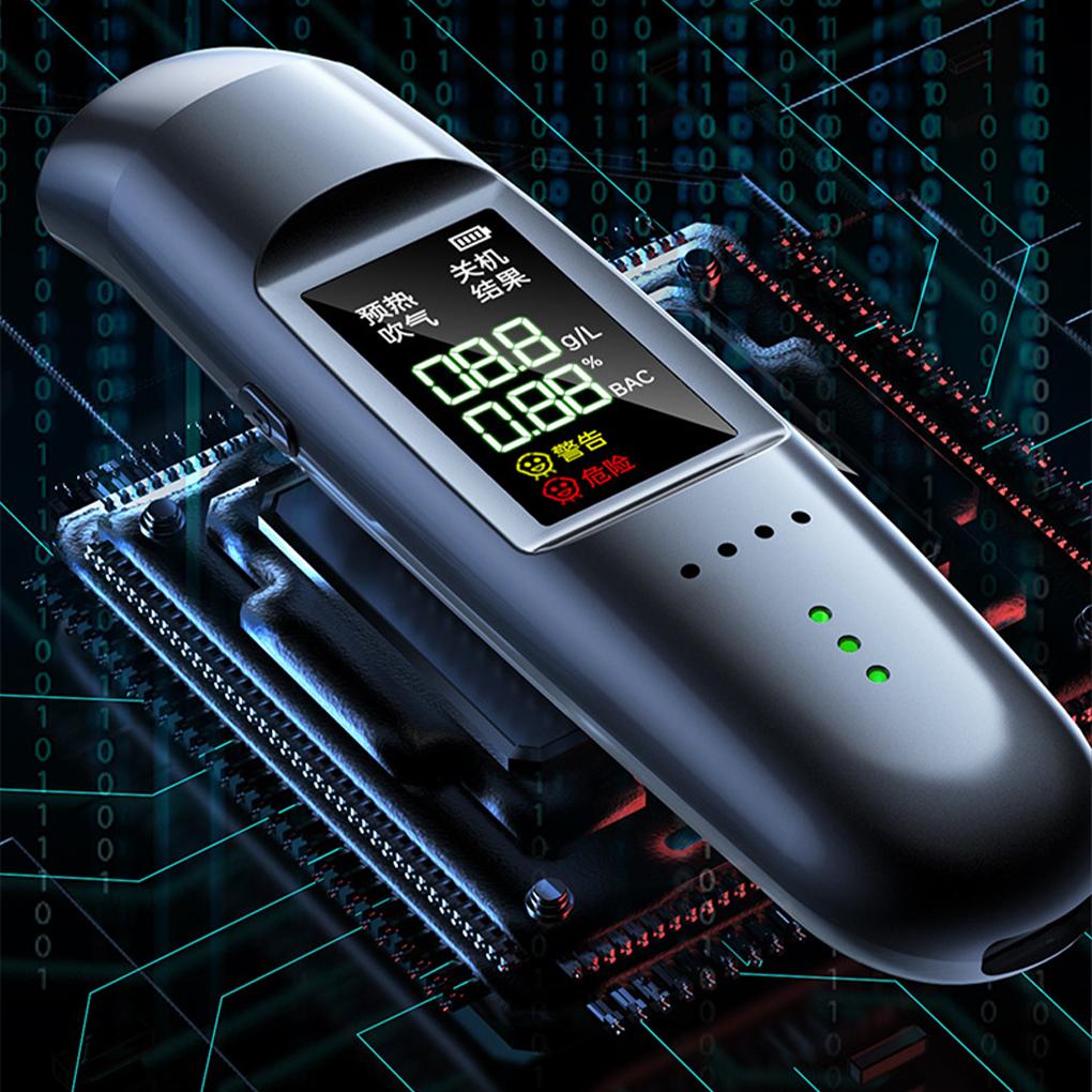 Portable Non-Contact Breathalyzer Certified Alcohol Test Professional Alcohol Tester with Digital LCD Display and Voice Alarm