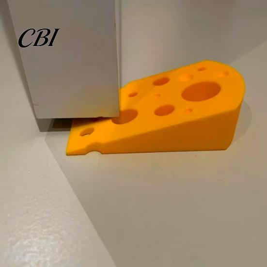 Wiederverwendbarer Türstopper 3D-gedruckter Käse-Türstopper, Rutschfester Türstopper, Stabile Basiskeil, Schützt Wände Möbel, Kreativ für Schlafzimmer Wohnzimmer