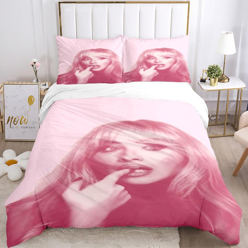 3Pcs Pink Fashion Model Bedding Sets For All Sizes New 3D Printed Bed Cover Comforter Duvet Cover Pillowcase Bedroom Decoration
