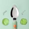 Baby Double Head Scraping Fruit Spoon Double-ended Silicone Stainless Steel Children's Tableware Toddler Complementary Tableware