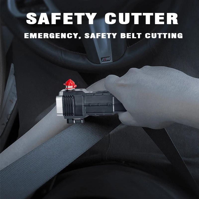 Multi-functional High-brightness Flashlight Car Safety Hammer Handheld Torch Usb Rechargeable Treasure Outdoor Home Searchlight