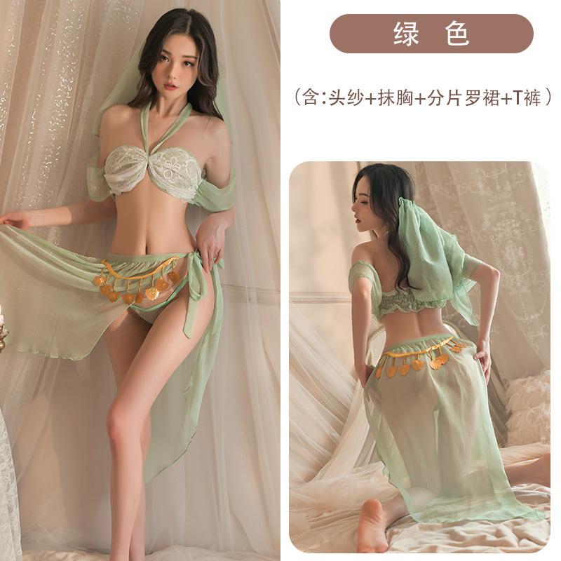 Sexy exotic cos uniform women's fun underwear Guochao antique Hanfu temptation pajama set
