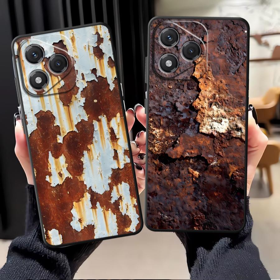 Retro Rust Design Soft Back Phone Cover Case for Honor X9c X7a X8 90 Lite X9 8X X7 70 X9a