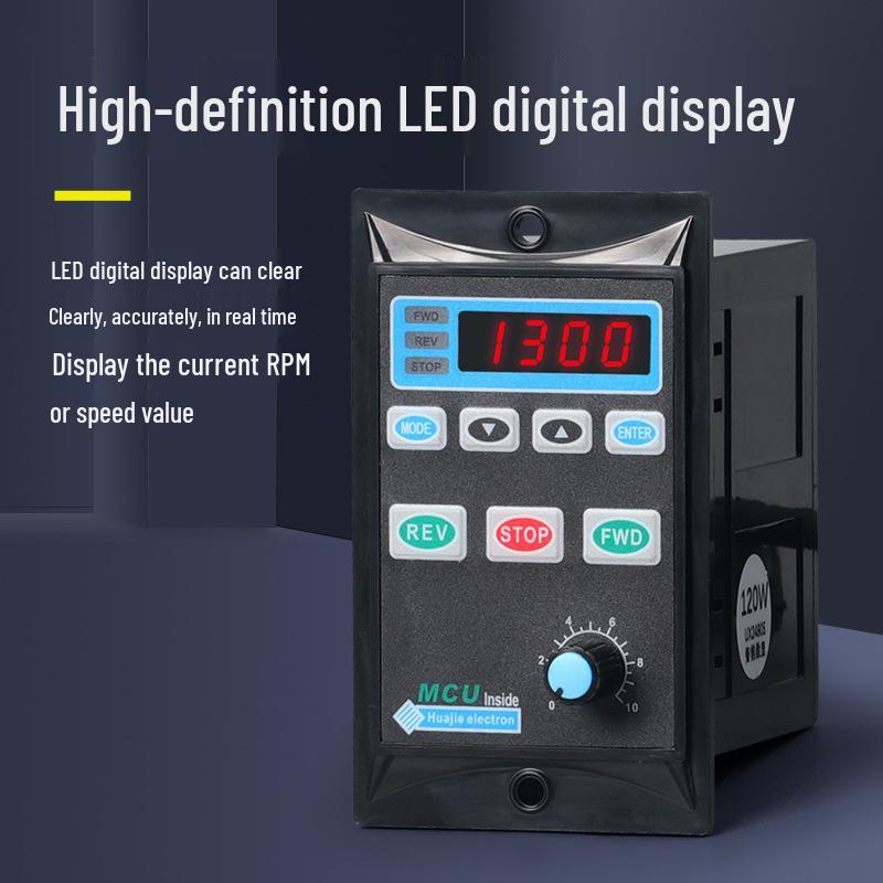 6-400W UX-52 AC Geared Motor Speed Controller with Stepless Control and Digital Display, 220V