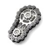 Gear Chain Fidget Spinner Toy Stress Anxiety Relief Zinc Alloy Gear Fingertip Toy Home Office Worker Relaxation Spinning Gear Chain Desk Toy