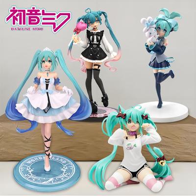Figurine de 20 cm de l'anime Hatsune Miku X Cinnamoroll, modèle de collection périphérique, décorations décoratives pour enfants, cadeau Kawaii