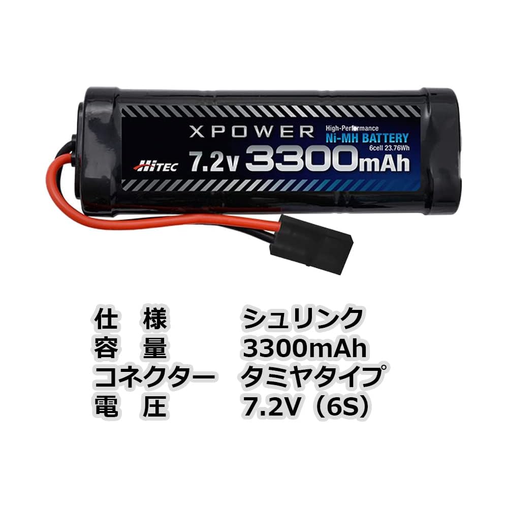 Hi-Tech X-Power XP3300-NT-B Ni-MH 7.2V 3300mAh Battery Tamiya Connector 6-Cell Round Type RC Electric Vehicle