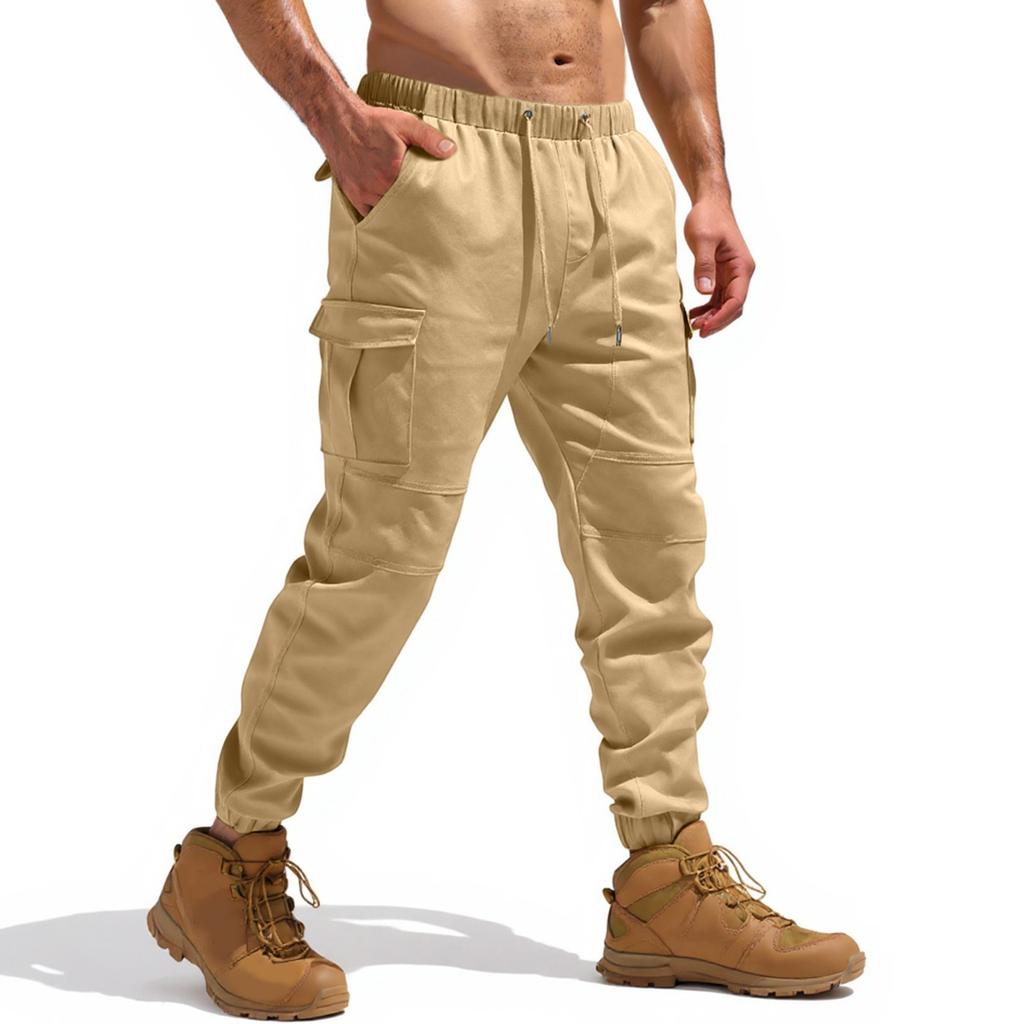 Pantalones de Trabajo para Hombre con Múltiples Bolsillos, Pantalones Impermeables y Resistentes al Desgarro