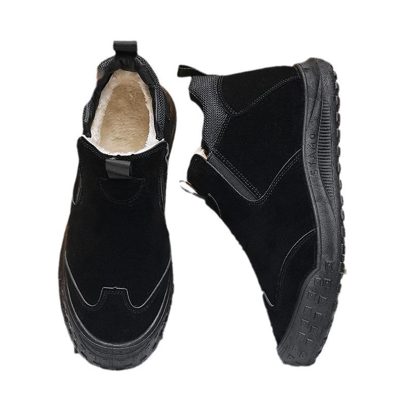 Men’s Winter Snow Boots: Trendy, Warm, Non-Slip, Plus Velvet, Thick Casual Cotton Shoes