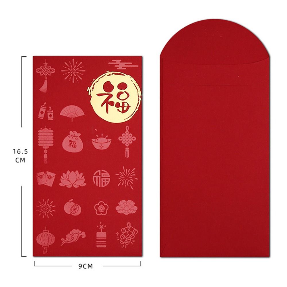 10PCS/Set UV Red Envelopes Blessing Creative Cash Gift Envelopes Personalized Lucky New Year Red Packets Spring Festival