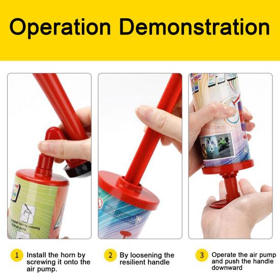 Large Cheering Horn for Soccer Game, Fan Air Horn for Stadium, Hand Pump Megaphone Noise Maker for Team Party Festival