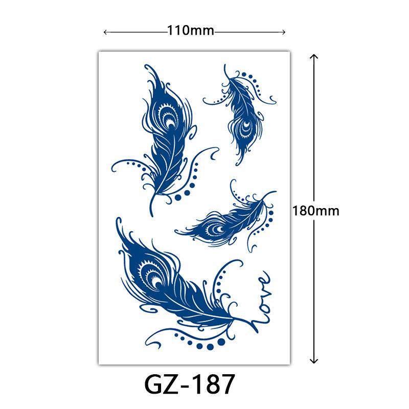 Herbal Semi-Permanent Tattoo Sticker, Animal English Totem Tattoo Sticker, Sweat-Proof Waterproof Tattoo