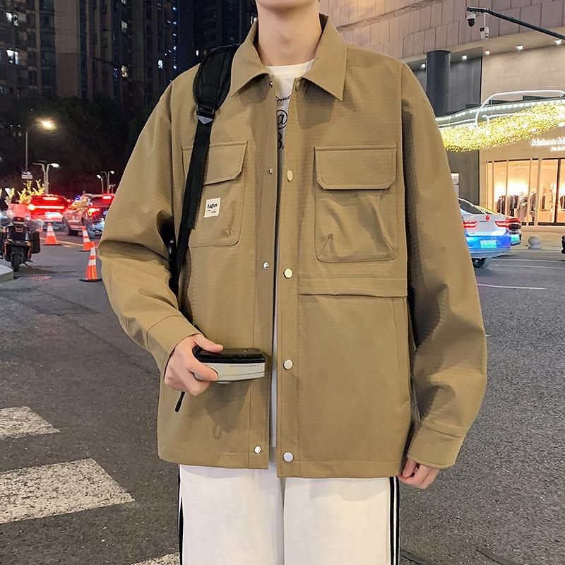 Jacket Men s Spring and Autumn Loose Lapel Jacket Large Size Casual Men s Jacket M
