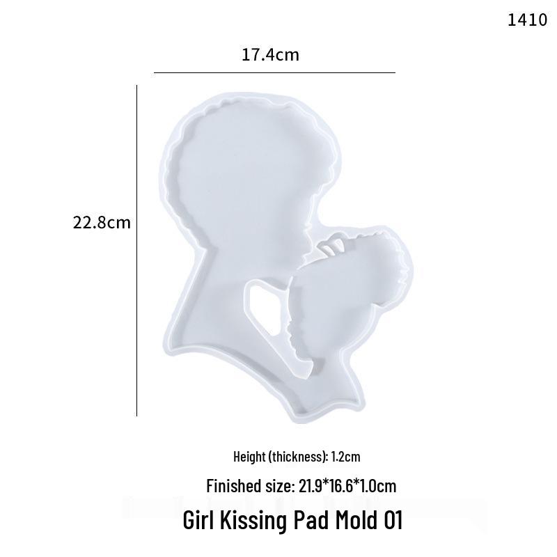 Poppy DIY Kiss Forehead Coaster Resin Mold