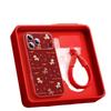 Applicable to iPhone11 mobile phone case, new Apple 11promax case 11pro, red cover 11pro with lanyard.