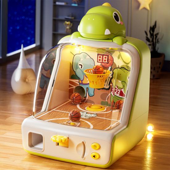 Animal Tabletop Basketball Shoot Game Mini Basketball Shoot Arcade Machine with Score Display Rabbit