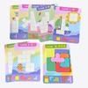 Educational Puzzle Toy, Wooden 7 Colored Building Blocks & 9 Double-sided Challenge Cards, Exercise Thinking Ability Game