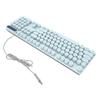 Gaming Keyboard USB Round 104 Keycaps Backlit Ergonomic Fodable Feet Multimedia Keys Wired Keyboard for Desktop Laptop