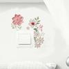 Eleganter Blumen Lichtschalter Aufkleber Wasserdichter Sticker für Wohnzimmer Schlafzimmer Badezimmer Schöne Blumen Heimdekoration
