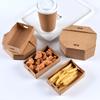 WTEMPO 50 STÜCKE 12,5*7,5*3,3 CM Popcorn-Hähnchen/Pommes Friteskraftpapierboxen, faltbare Einweg-Mahlzeitenboxen, frittierte Tablettboxen, Lebensmittelboxen zum Mitnehmen