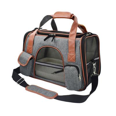 Transportín para Perros Asiento de Coche de Viaje Transportines para Mascotas Mochila Portátil Jaula para Gatos Transpirable Bolsa de Viaje para Perros Pequeños Transpirable Aprobada para Avión