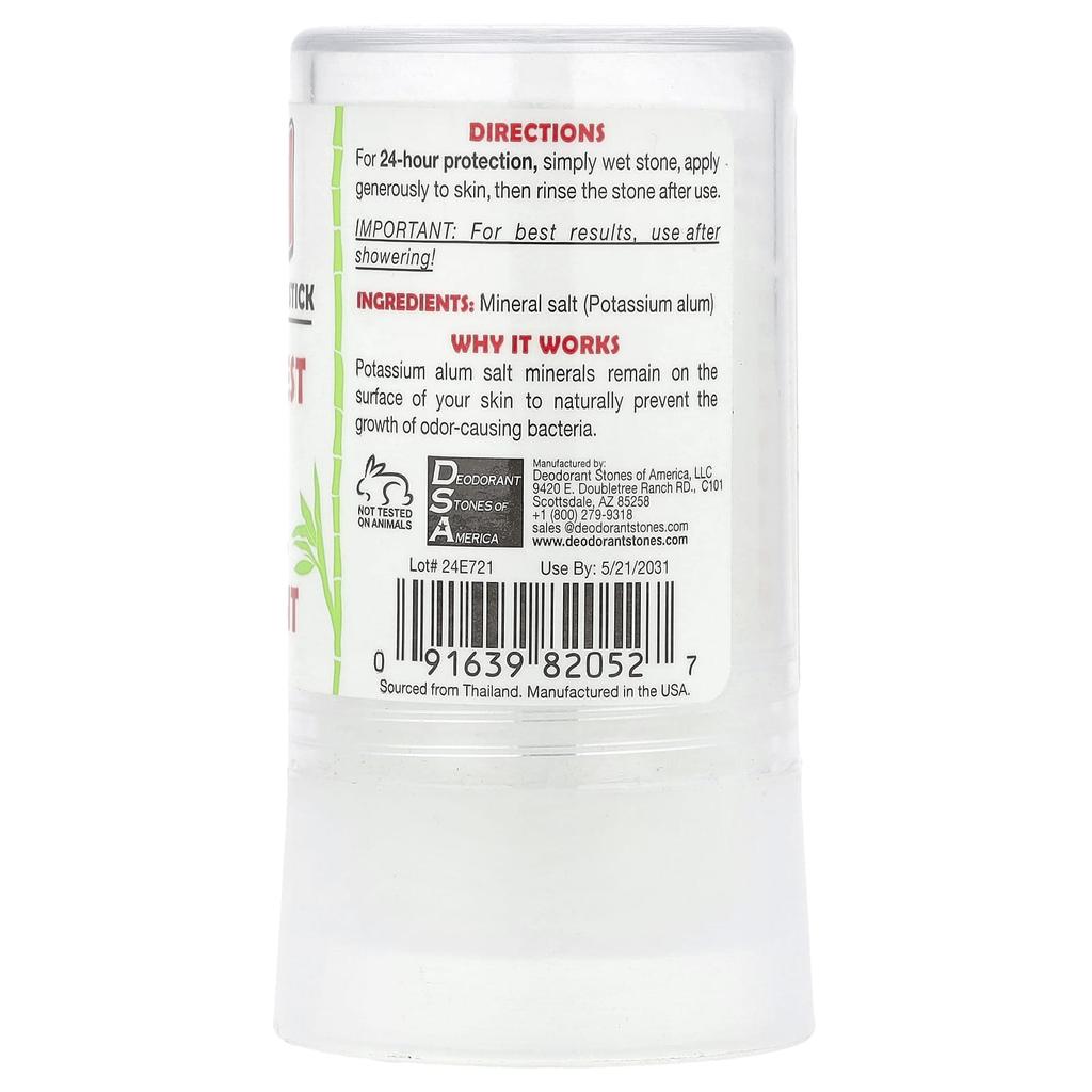 Thai Deodorant Stone Dezodorant w sztyfcie Thai Crystal, 4,25 uncji (120 gramów)